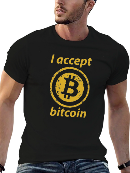 I Accept Bitcoin T-Shirt - Crypto Currency Tee