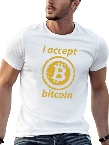 I Accept Bitcoin T-Shirt - Crypto Currency Tee