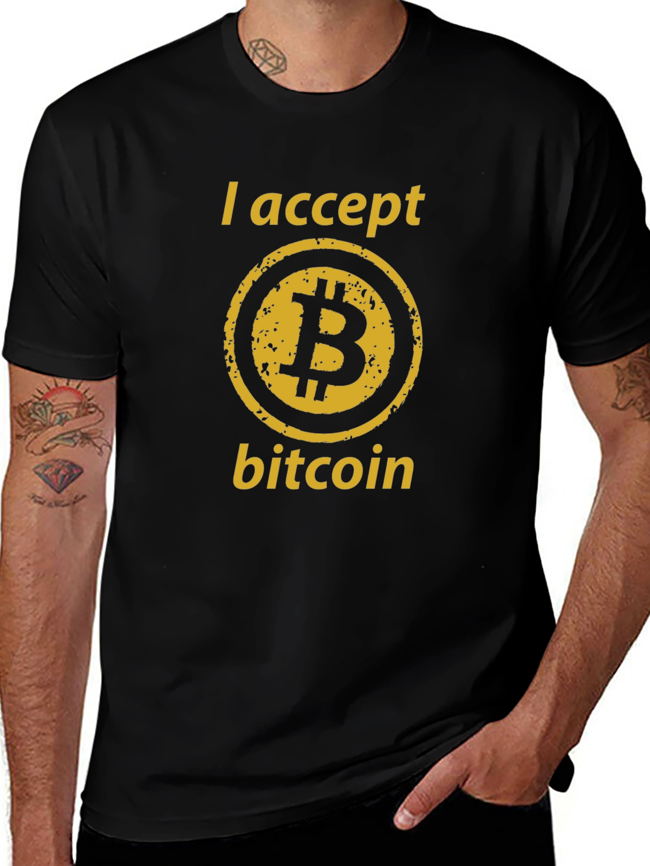 I Accept Bitcoin T-Shirt - Crypto Currency Tee