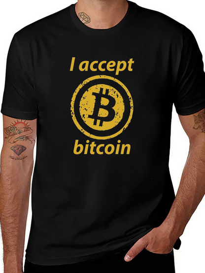 I Accept Bitcoin T-Shirt - Crypto Currency Tee