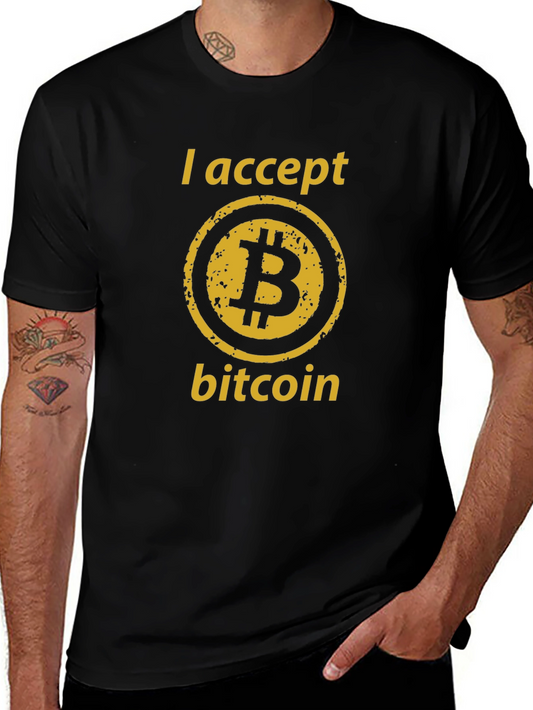 I Accept Bitcoin T-Shirt - Crypto Currency Tee