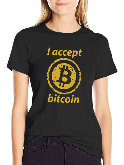 I Accept Bitcoin T-Shirt - Crypto Currency Tee