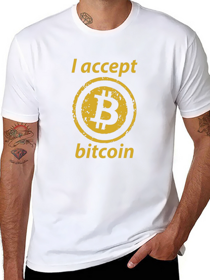 I Accept Bitcoin T-Shirt - Crypto Currency Tee