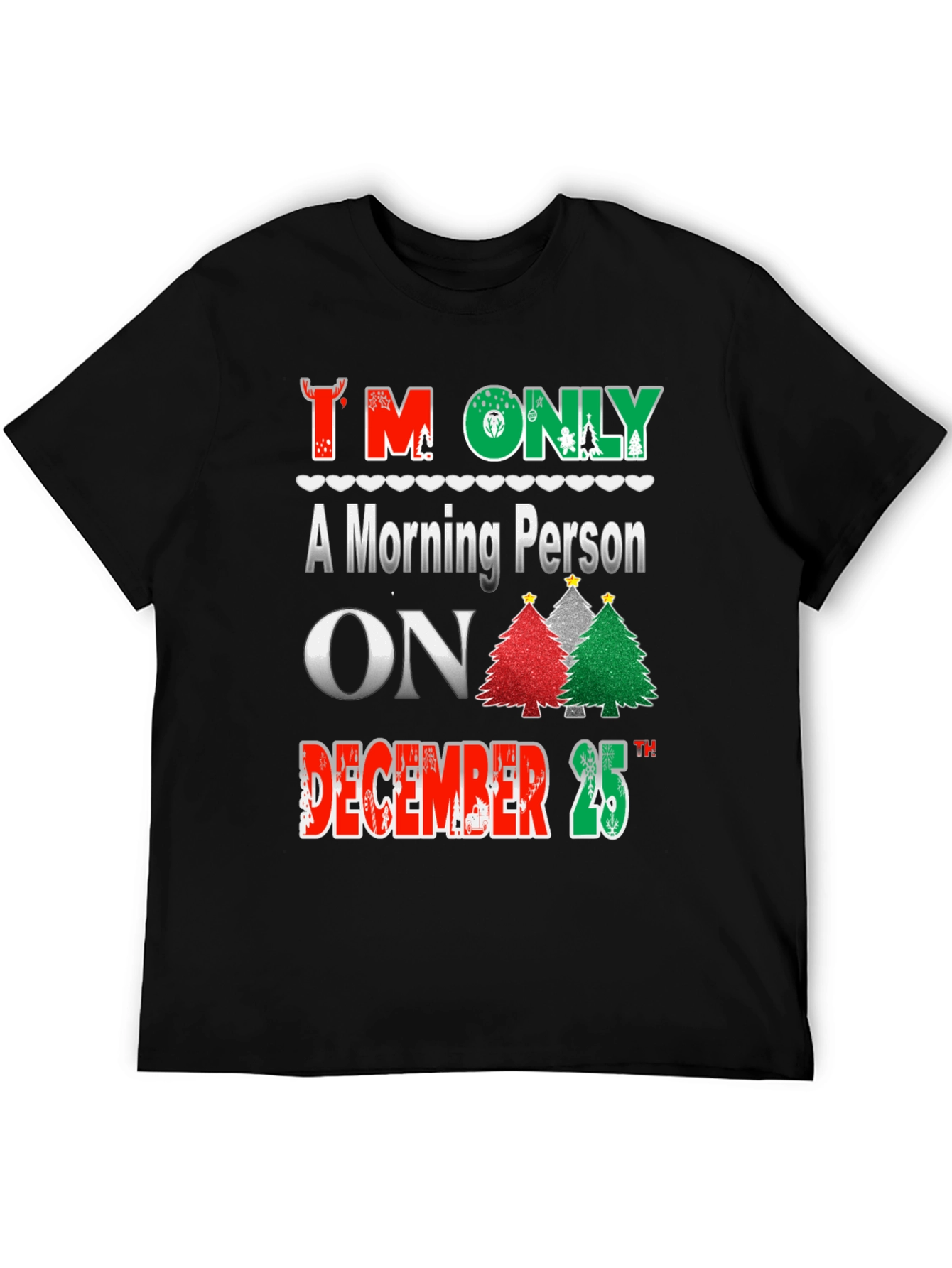 Christmas Morning Person T-Shirt Festive Holiday Tee