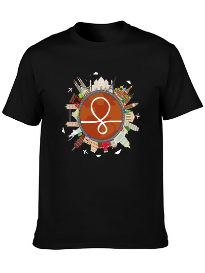 World Traveler Graphic Tee - Black Unisex Shirt