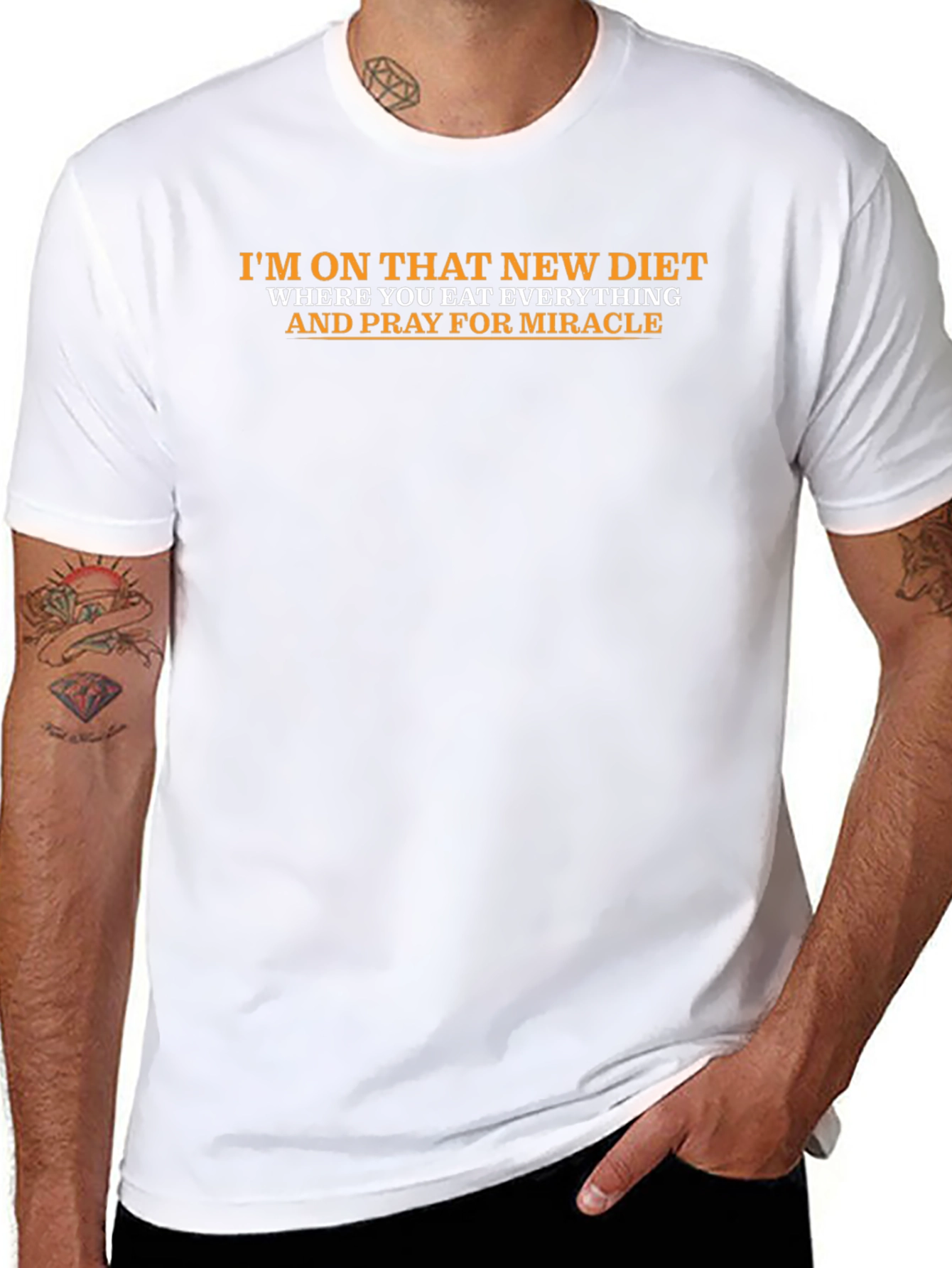 Funny Diet T-Shirt - Eat Everything and Pray