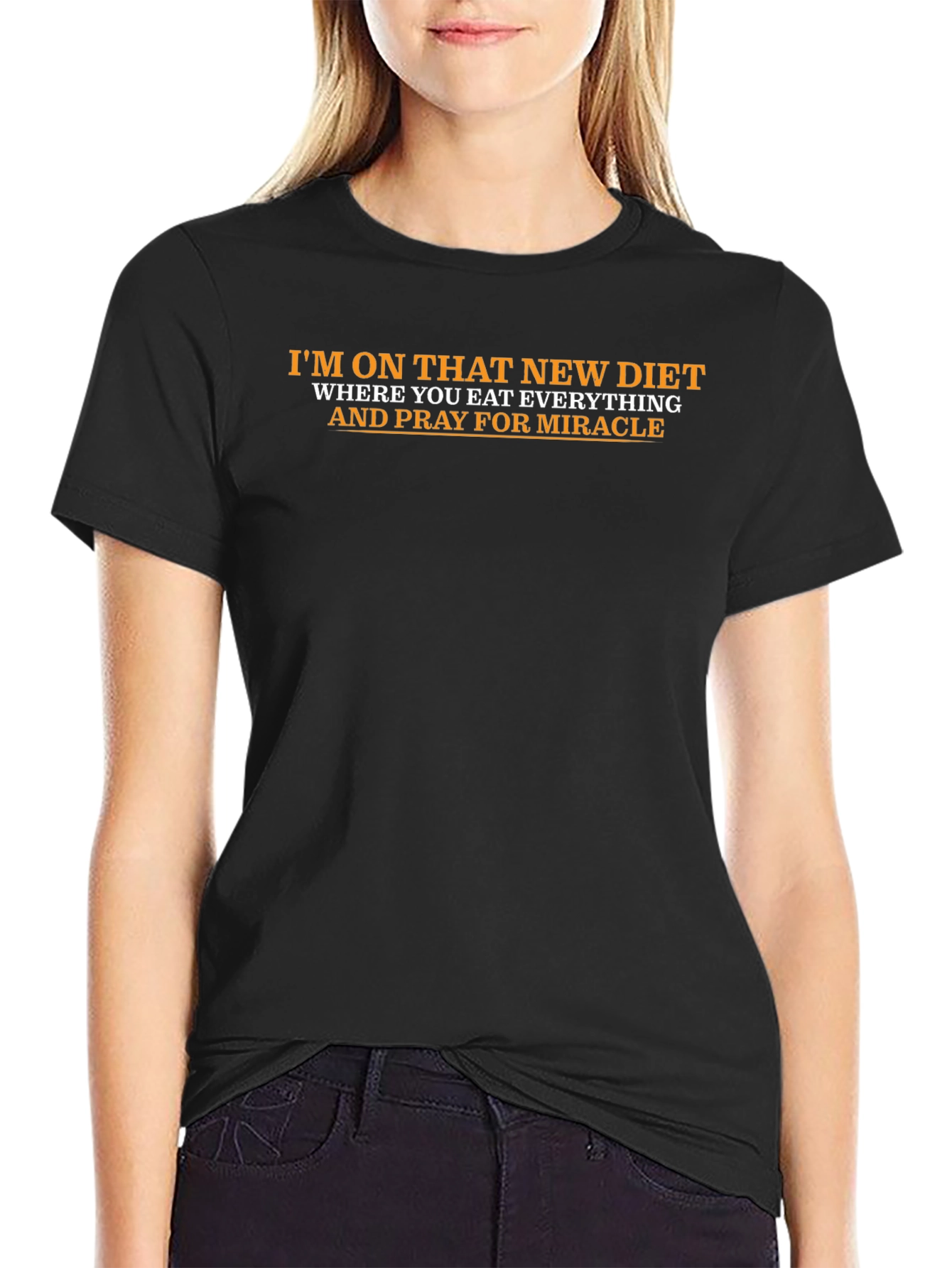 Funny Diet T-Shirt - Eat Everything and Pray