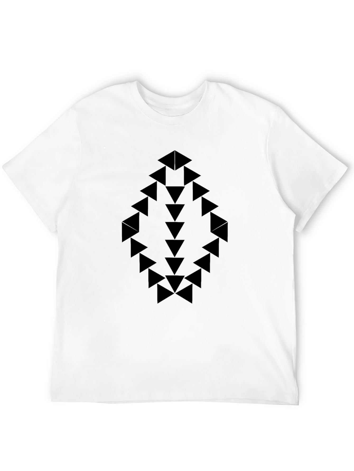 Geometric Arrow Design Black T-Shirt