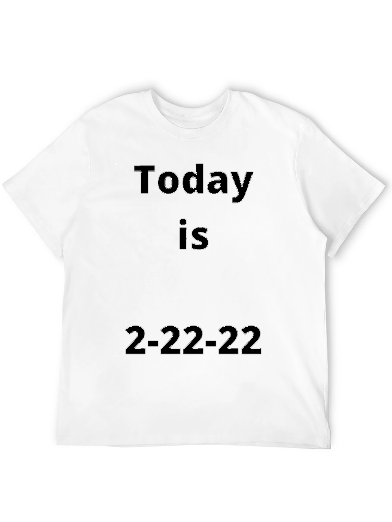 Today Is 2-22-22 Black Graphic Tee