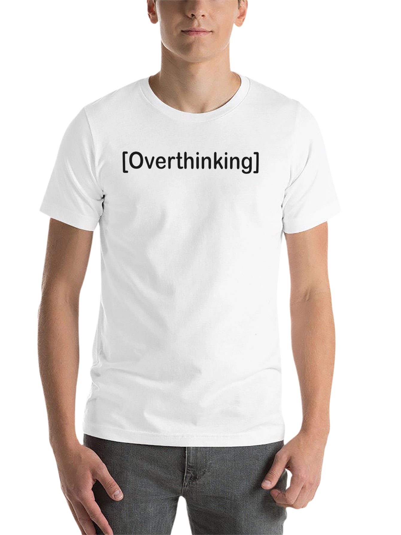 Overthinking Graphic Tee - Black Casual T-Shirt