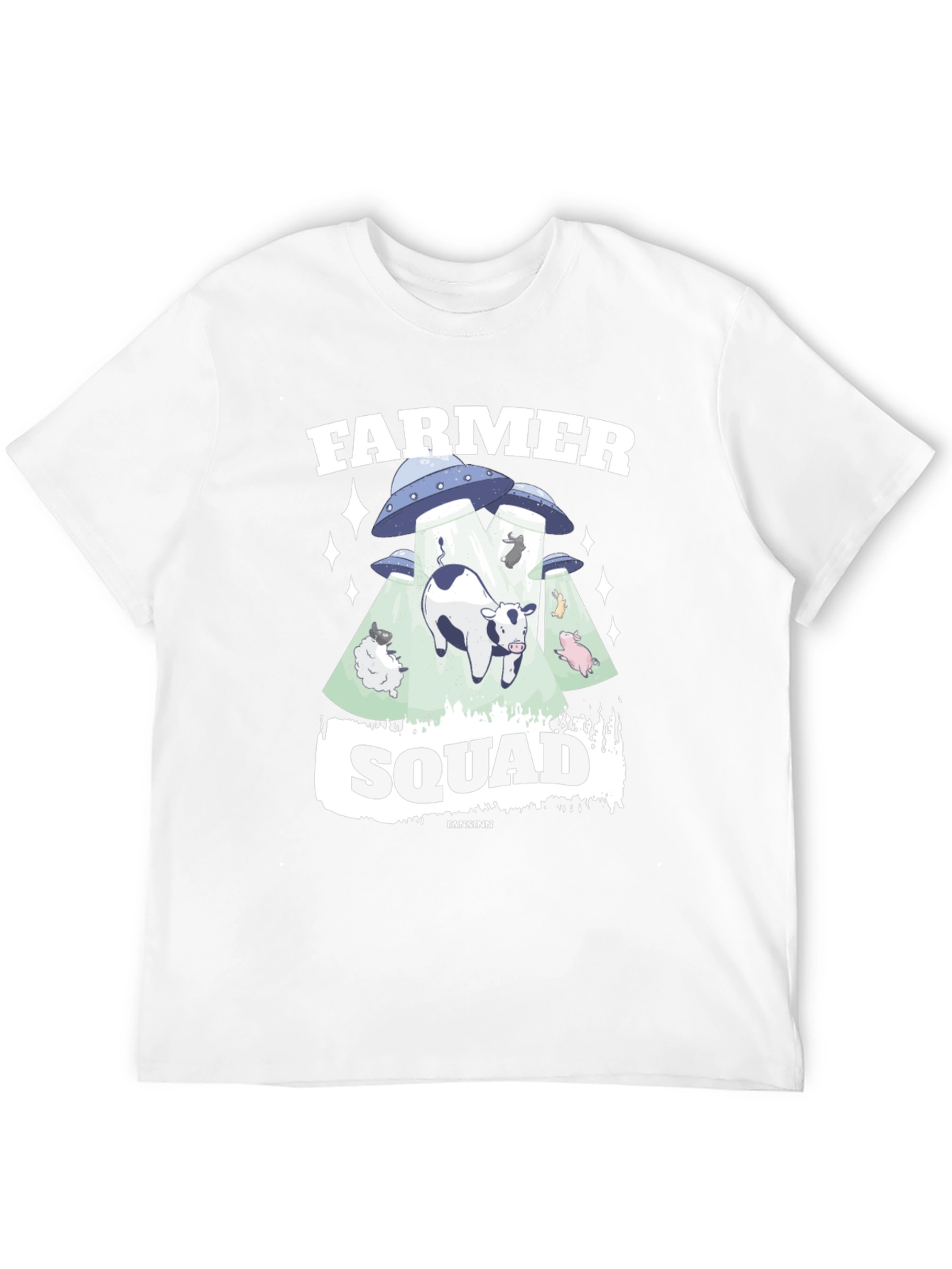 Farmer Squad Alien Abduction Graphic T-Shirt