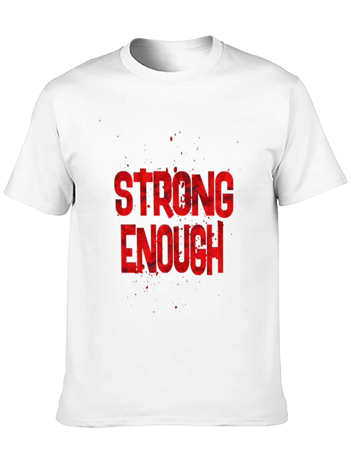 Strong Enough Graphic Tee - Black Cotton T-Shirt