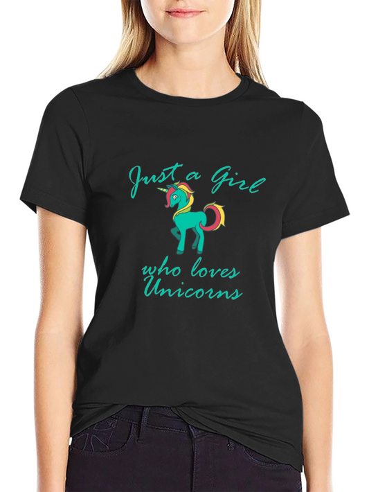 Unicorn Lovers T-Shirt - Just a Girl Who Loves Unicorns