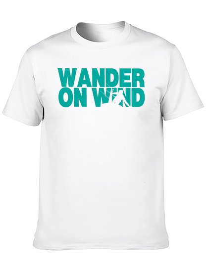 Wander On Wind Black Graphic T-Shirt