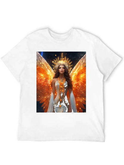 Angel Wings Graphic T-Shirt - Celestial Art Tee