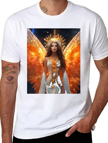 Angel Wings Graphic T-Shirt - Celestial Art Tee