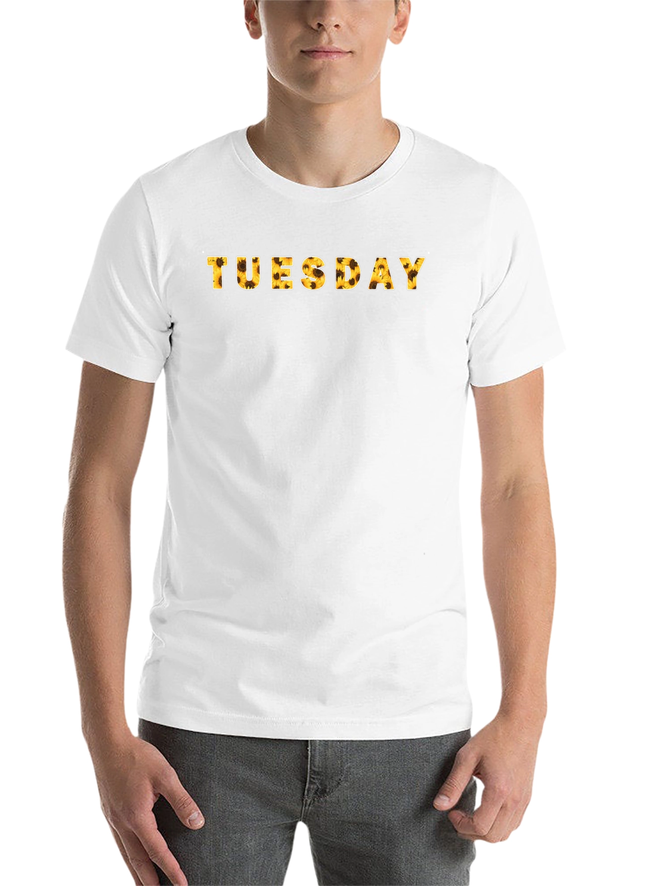 Tuesday Sunflower Print Black T-Shirt