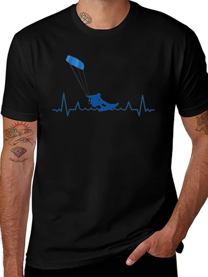 Kitesurfing Heartbeat T-Shirt - Passion on Display