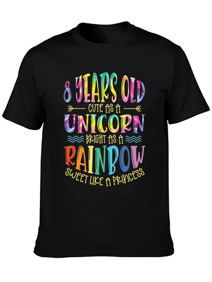 8th Birthday Unicorn Rainbow Shirt