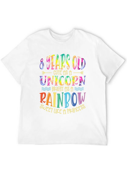 8th Birthday Unicorn Rainbow Shirt