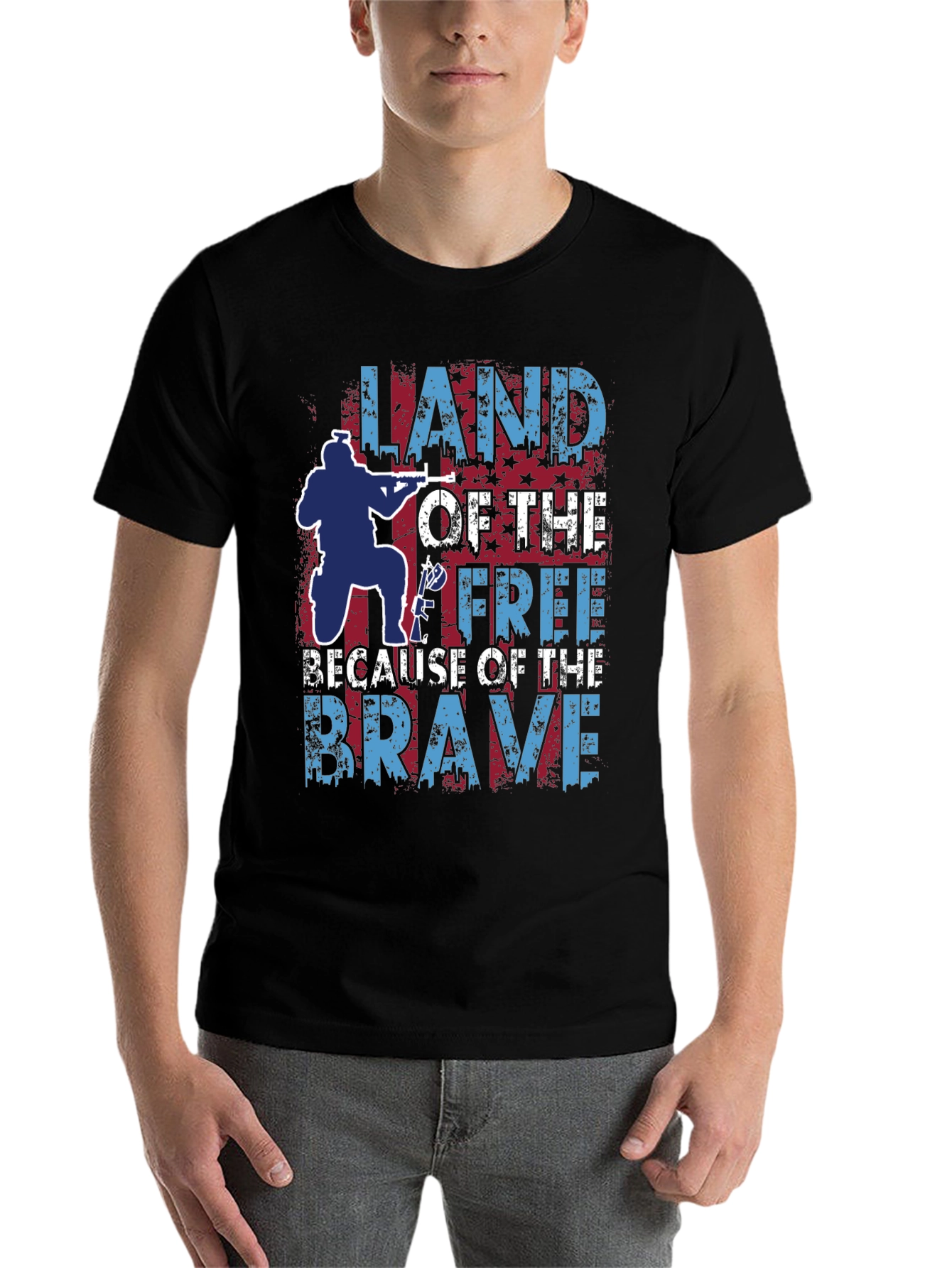 Land of the Free Patriotic Graphic T-Shirt