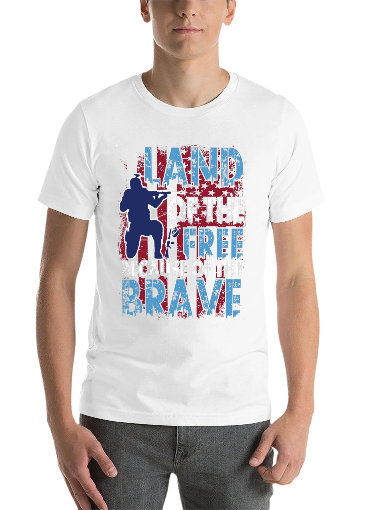 Land of the Free Patriotic Graphic T-Shirt