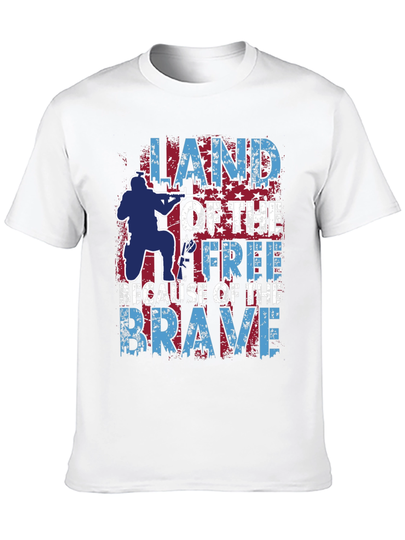 Land of the Free Patriotic Graphic T-Shirt