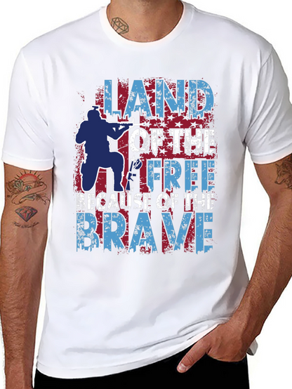 Land of the Free Patriotic Graphic T-Shirt