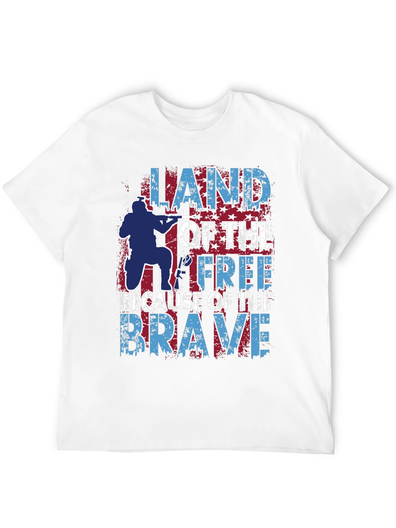 Land of the Free Patriotic Graphic T-Shirt