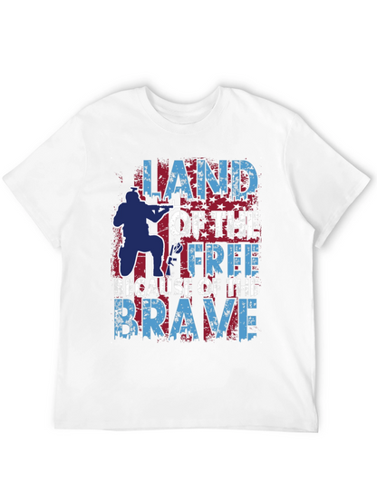 Land of the Free Patriotic Graphic T-Shirt