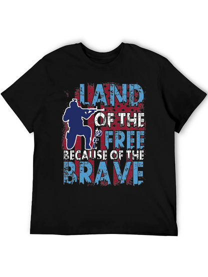 Land of the Free Patriotic Graphic T-Shirt