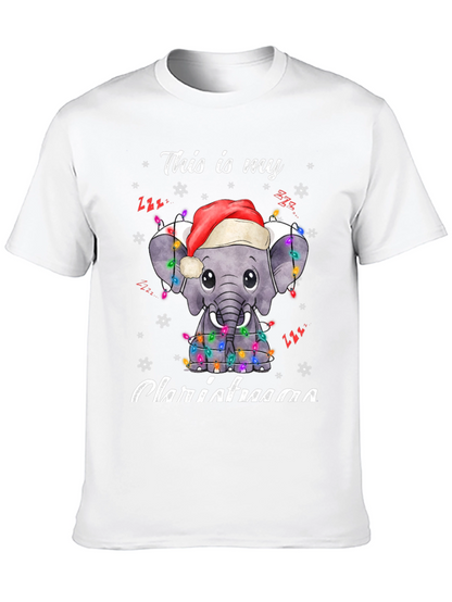 Elephant Christmas Lights T-Shirt