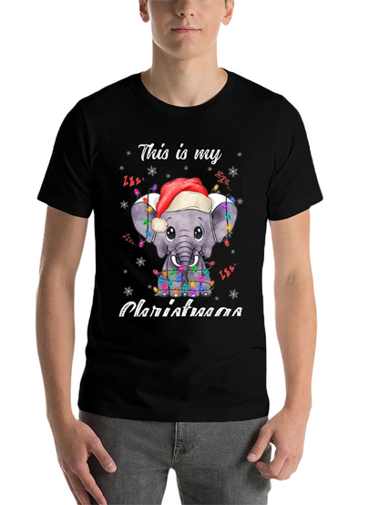 Elephant Christmas Lights T-Shirt