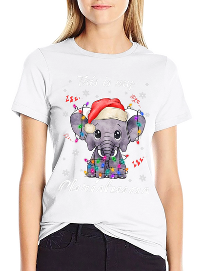 Elephant Christmas Lights T-Shirt