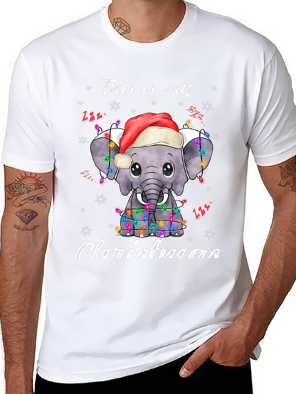 Elephant Christmas Lights T-Shirt
