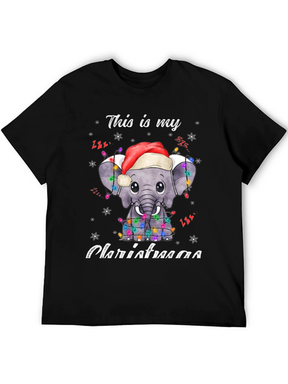 Elephant Christmas Lights T-Shirt