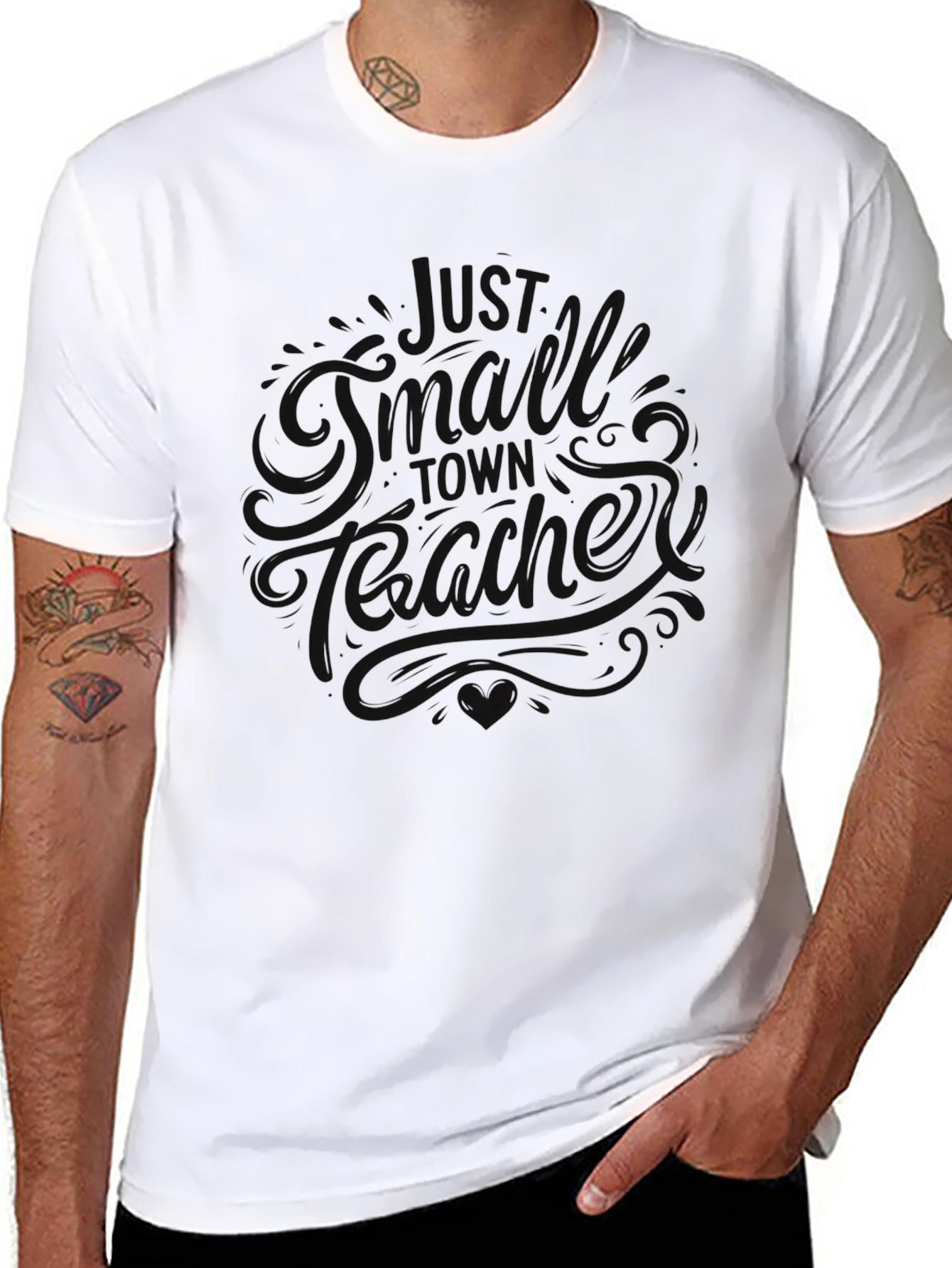 Black Graphic Tee - Just A Small Town Teacher