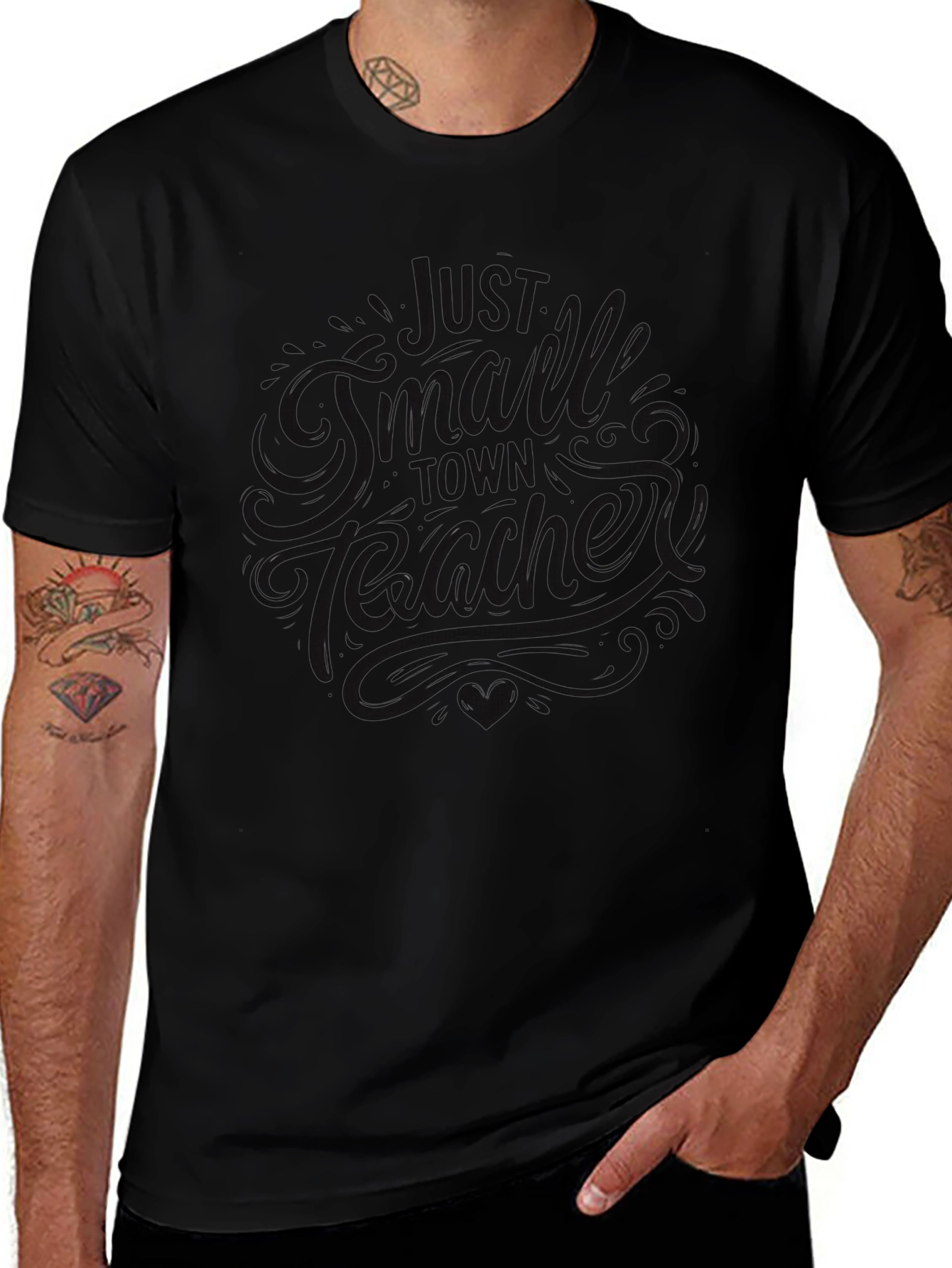 Black Graphic Tee - Just A Small Town Teacher