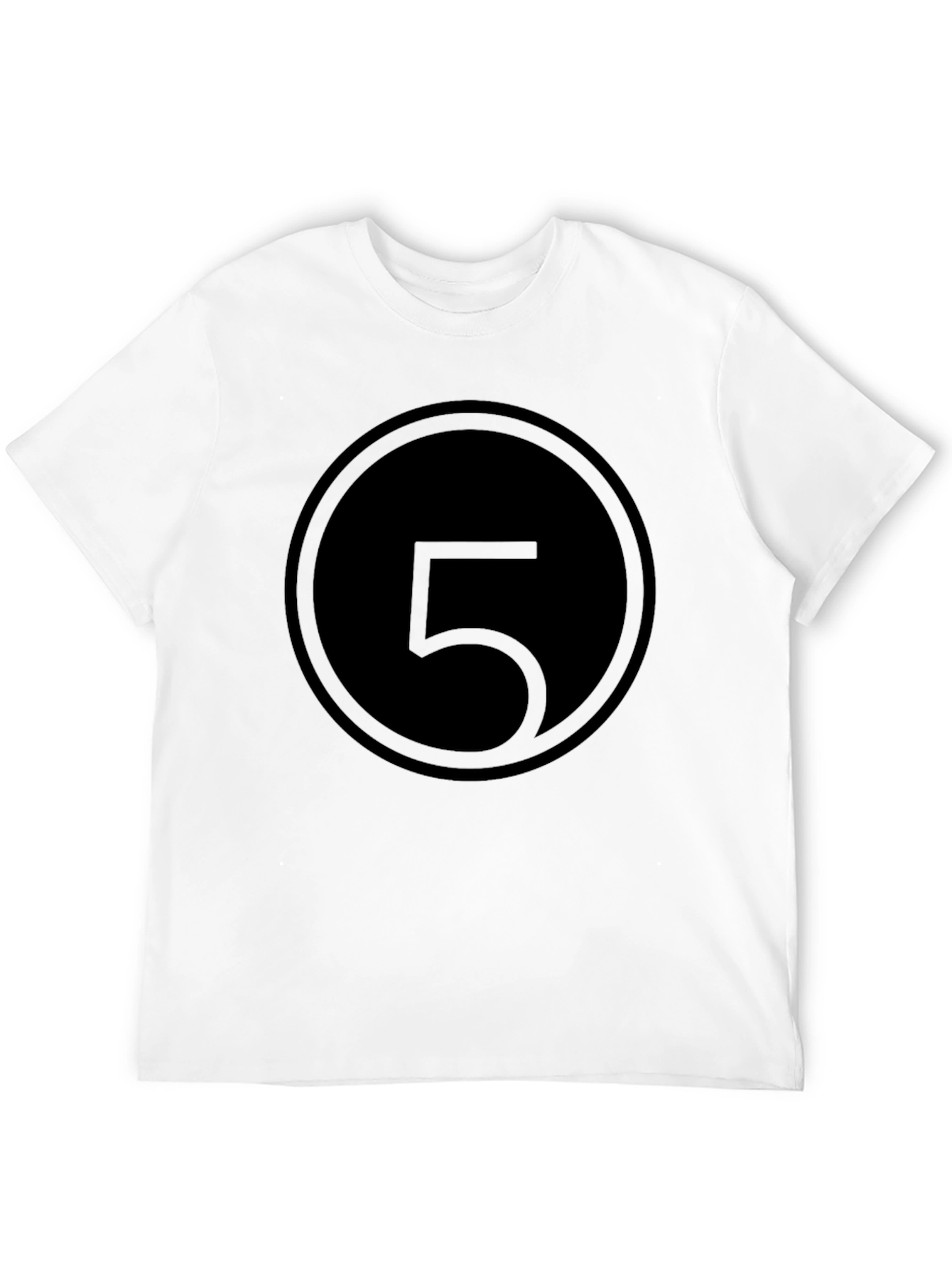 Number 5 Circle Graphic Tee - Stylish Menswear