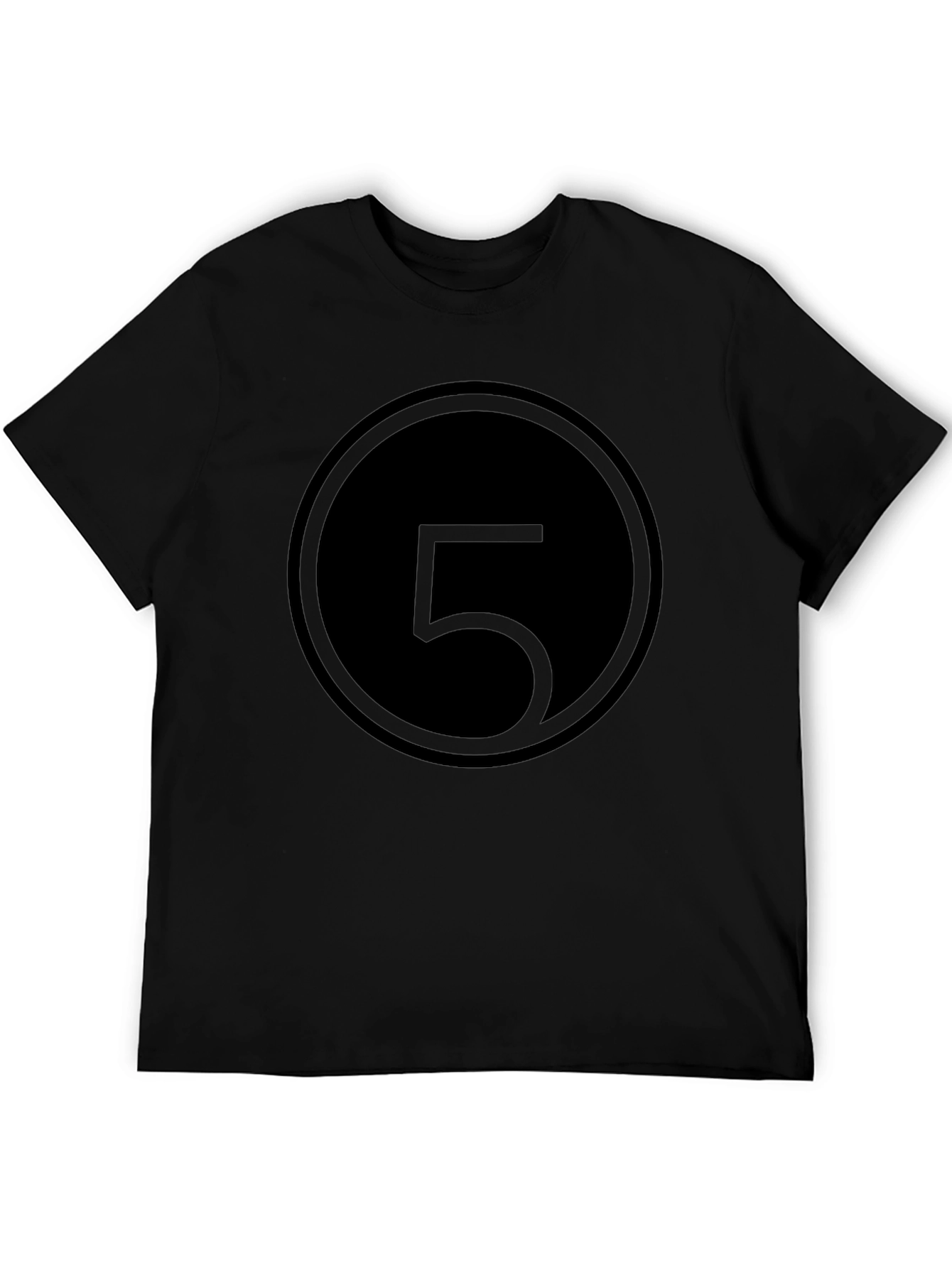 Number 5 Circle Graphic Tee - Stylish Menswear