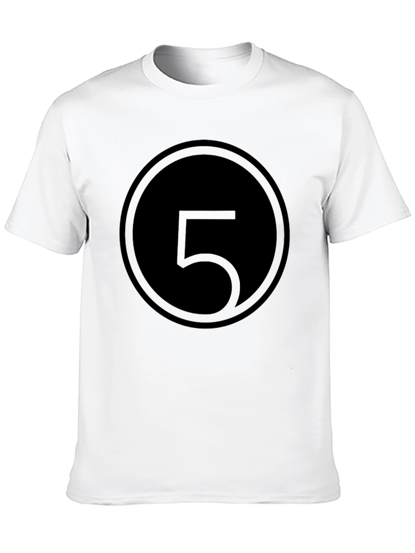 Number 5 Circle Graphic Tee - Stylish Menswear