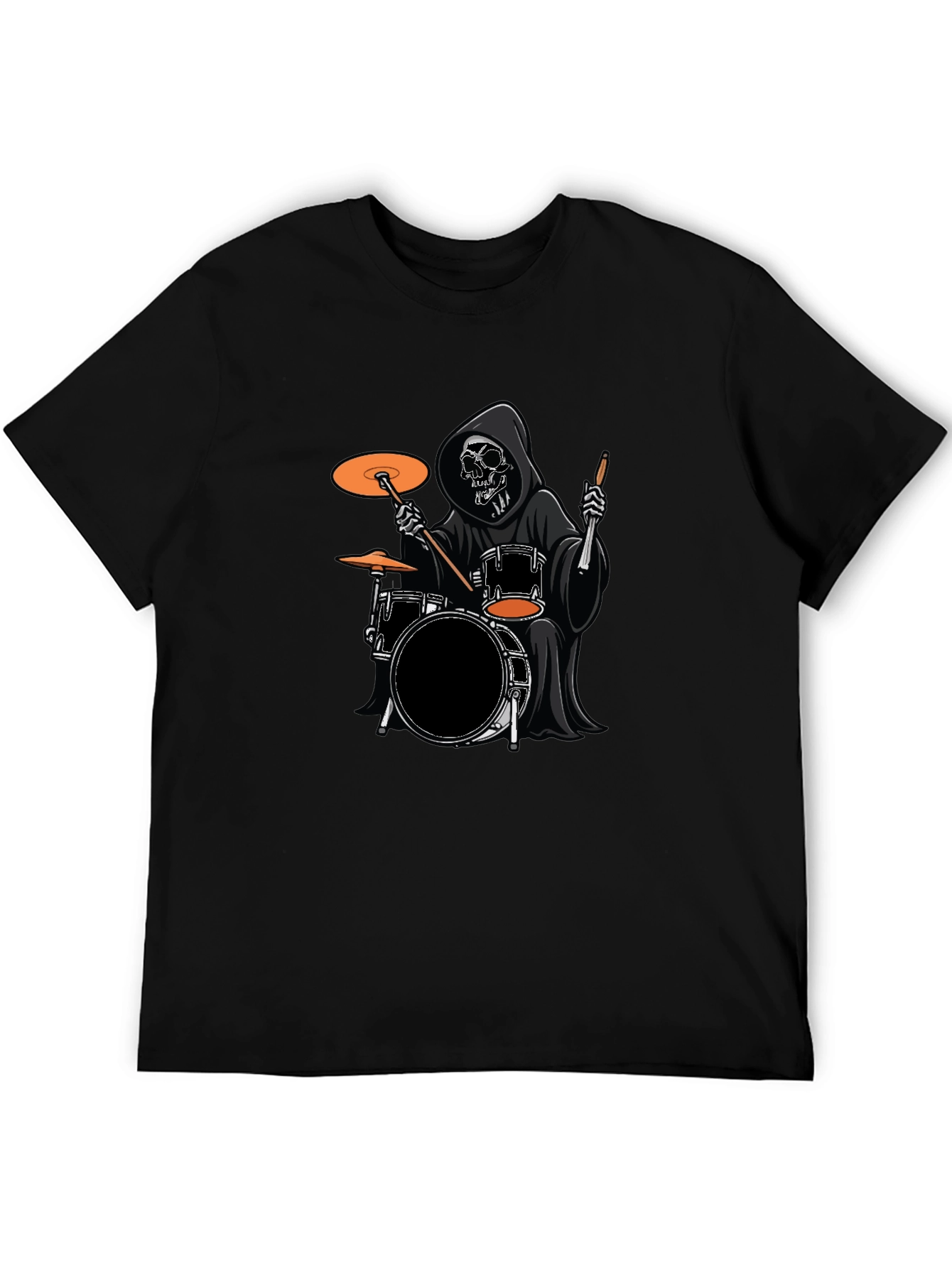 Grim Reaper Drummer Black T-Shirt