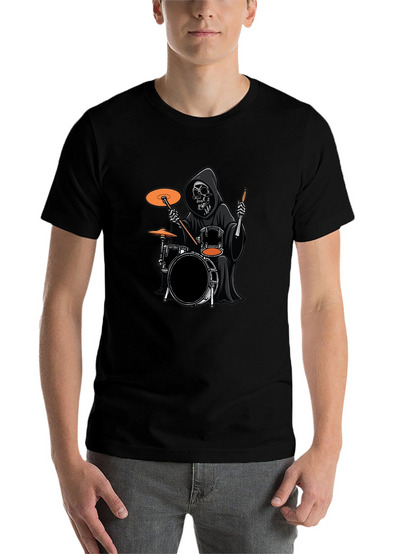 Grim Reaper Drummer Black T-Shirt