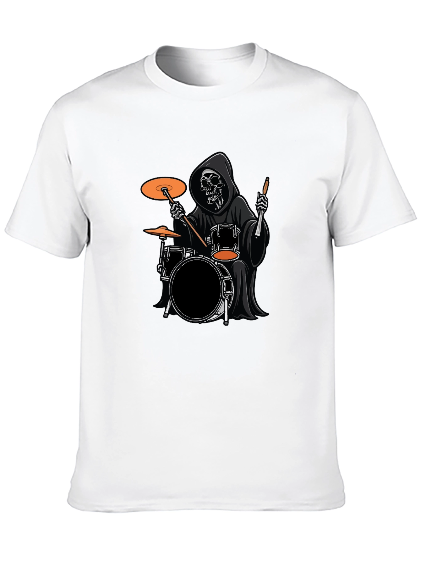 Grim Reaper Drummer Black T-Shirt