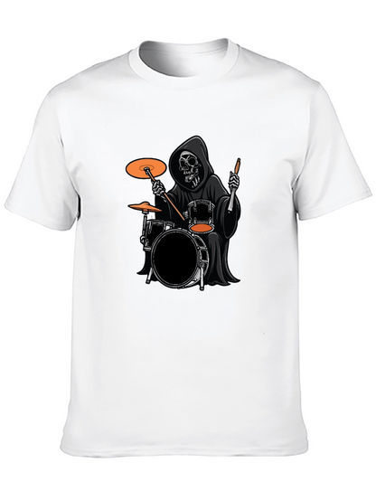 Grim Reaper Drummer Black T-Shirt