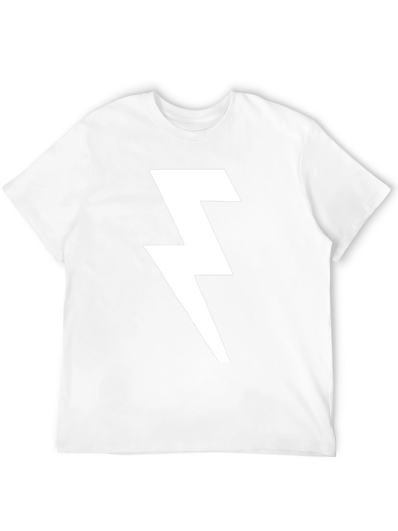 Lightning Bolt Graphic T-Shirt - Bold Black Tee