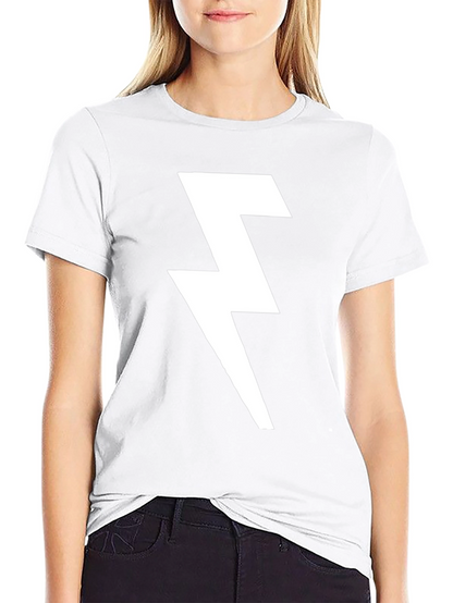 Lightning Bolt Graphic T-Shirt - Bold Black Tee