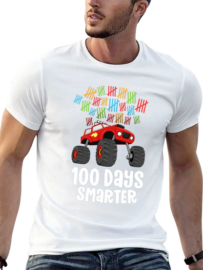 100 Days Smarter Monster Truck T-Shirt