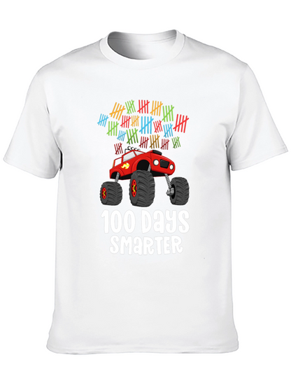 100 Days Smarter Monster Truck T-Shirt
