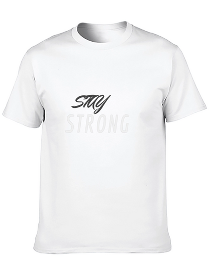 Stay Strong Graphic Tee - Mens Black T-Shirt